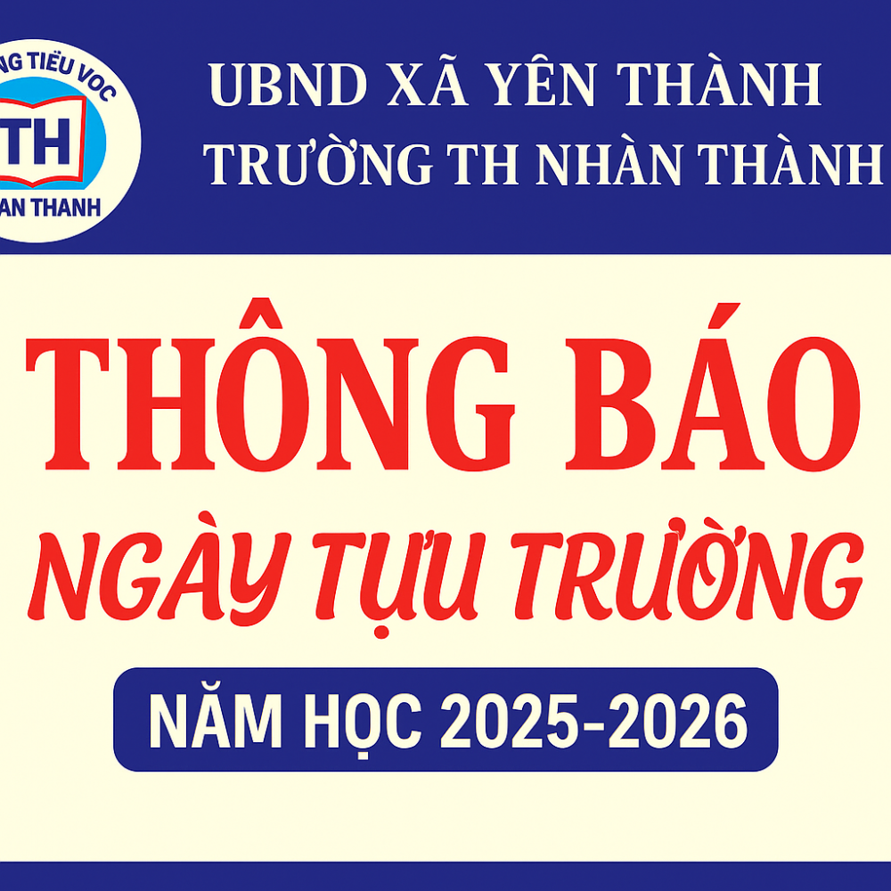 THÔNG BÁO NGÀY TỰU TRƯỜNG